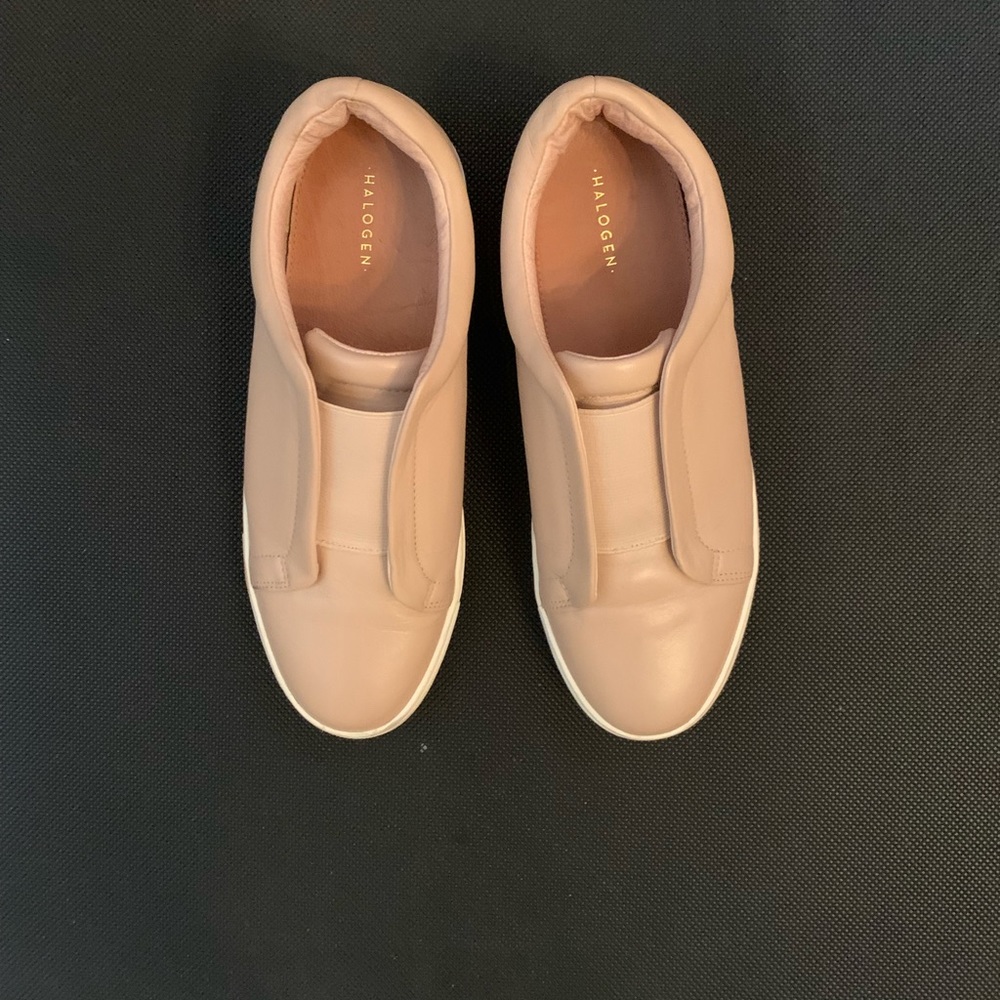 Halogen Pink Leather Slip On Sneakers - pretty and comfortable!